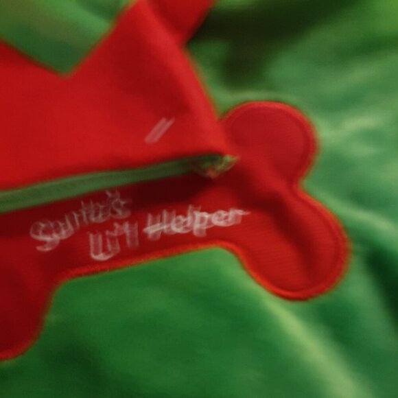 Rite Aid (M) Dog Christmas Red/Green Elf Suit w/Hat. Fits 12" to 14" Dogs. - Picture 2 of 5